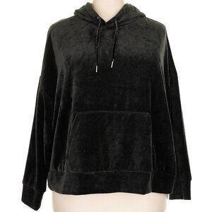 PUMA Size 3X Black Velour Pullover Hoodie